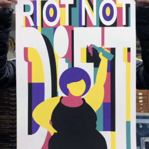 poster carta collaborazione riot not diet riot yeletres