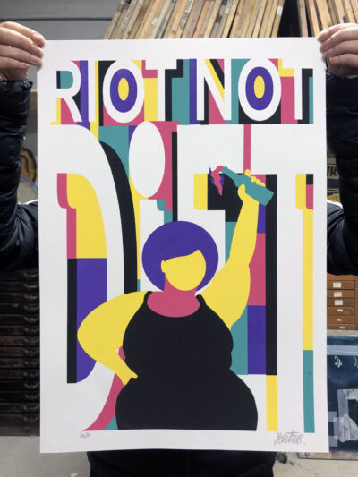 poster carta collaborazione riot not diet riot yeletres