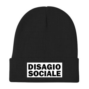 disagio sociale beanie cappello di lana cappello invernale disasgio sociale italia disagio disagiati